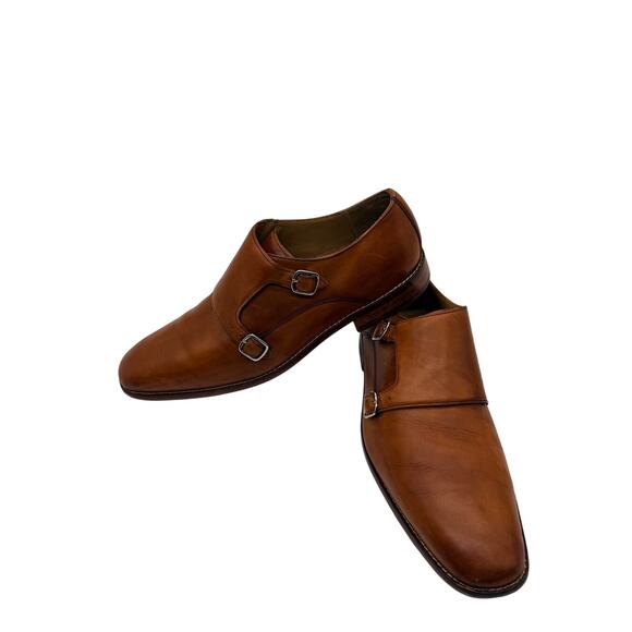 Cole Haan Men\'s Brown Leather Double Monk Strap Dress Shoes Size 12 M main image 4